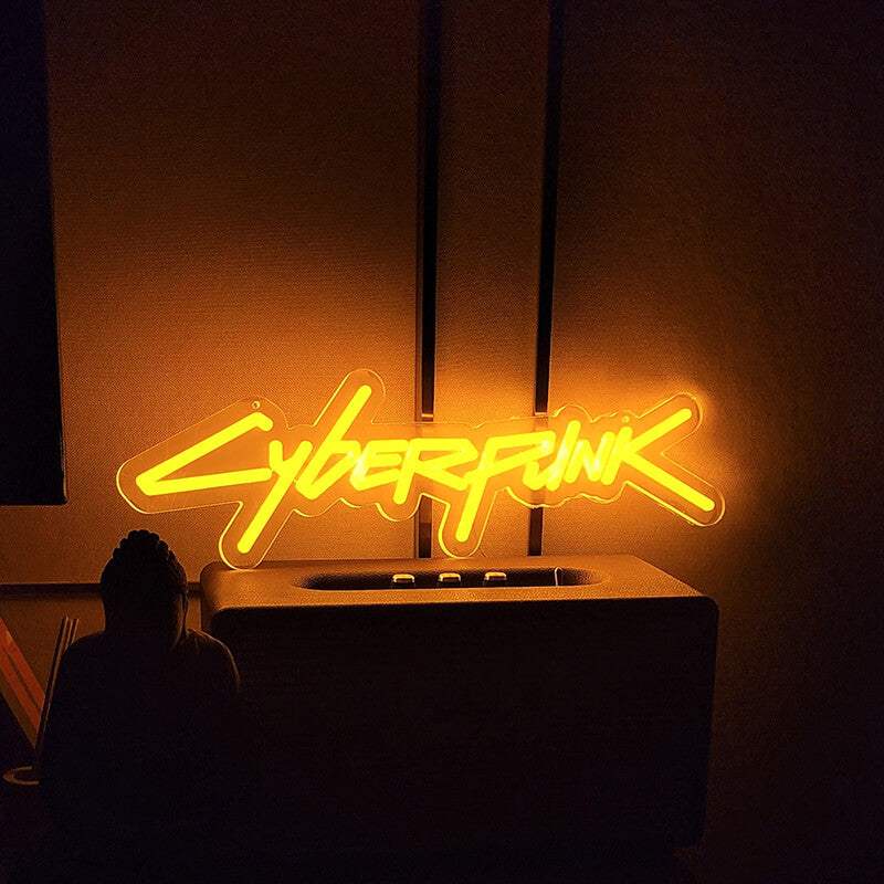 Cyberpunk Neon LED Schild USB – Futurismus-Statement als Geschenk für Tech-Fans