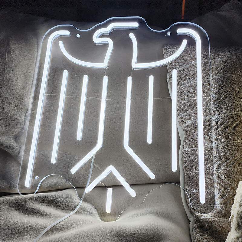 Bundesadler Neon LED Schild beleuchtet – Deutschland-Symbol als USB-Leuchtschild