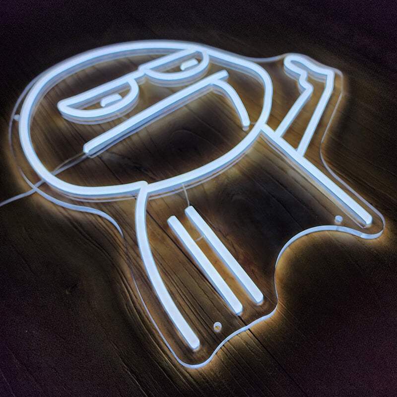 Schwachkopf LED Leuchtschild beleuchtet – lustige Wanddeko fürs Wohnzimmer