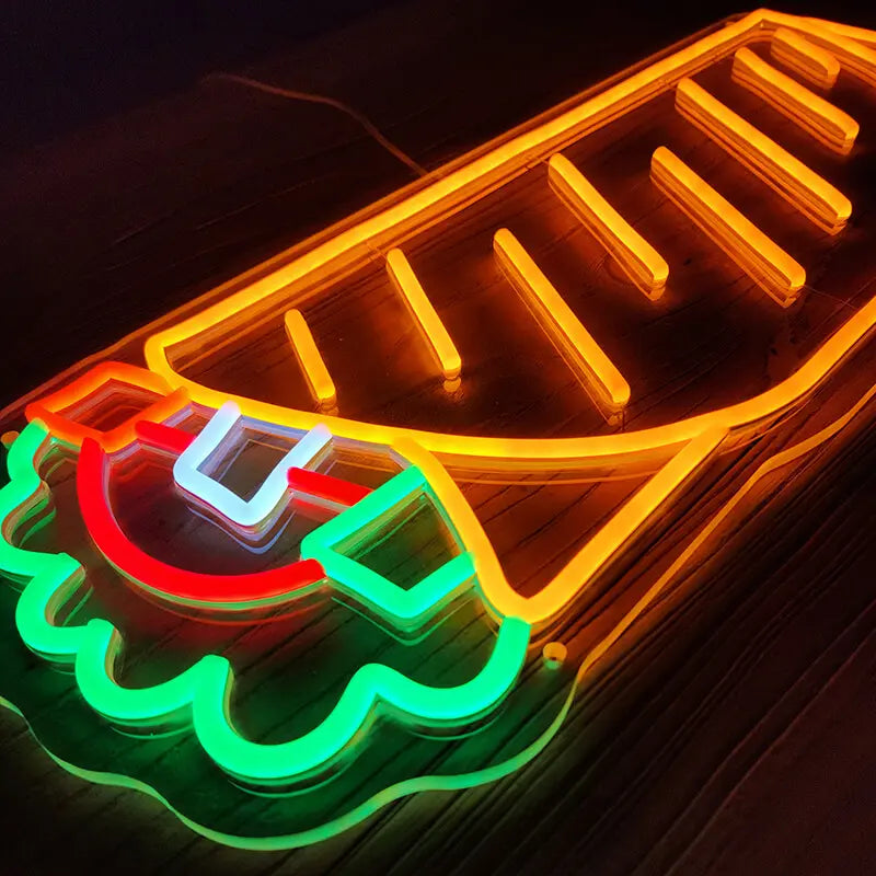 Wrap LED Schriftzug – Wanddeko fürs Döner-Restaurant