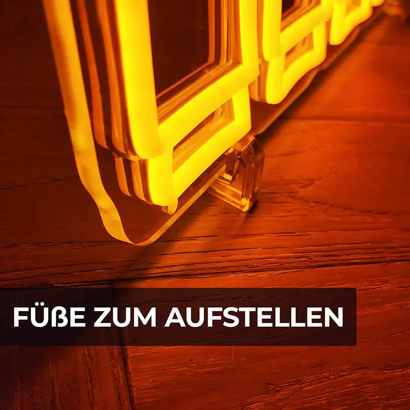 AK47 Patronen Schriftzug Neon LED – USB-Leuchtschild als Geschenk für Waffennarren