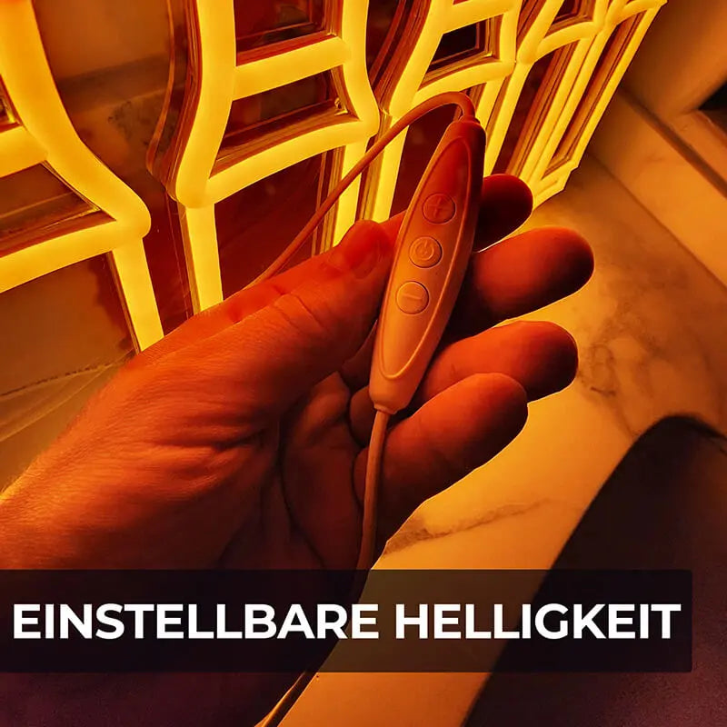 Patronen Neon LED Schild – handgefertigte Military-Wanddeko fürs Mancave