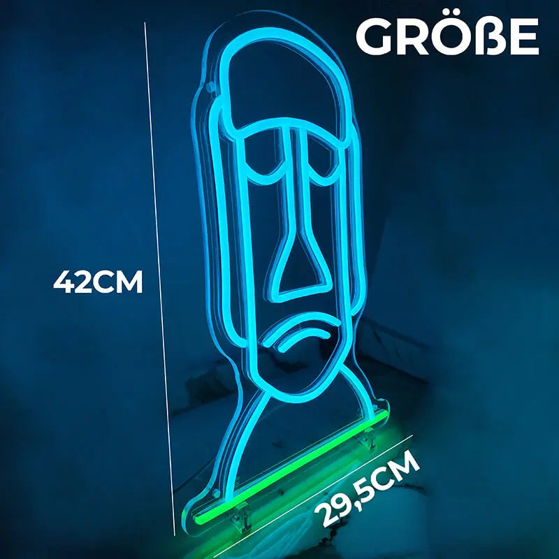 Moai LED Wanddeko – Geschenkidee für Pop-Art Fans