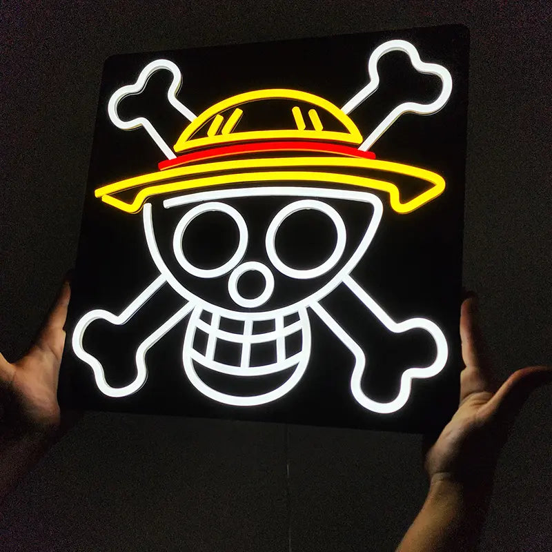 Anime Black Flag Schild dimmbar – Piratenflagge als Wanddeko fürs Gaming-Zimmer