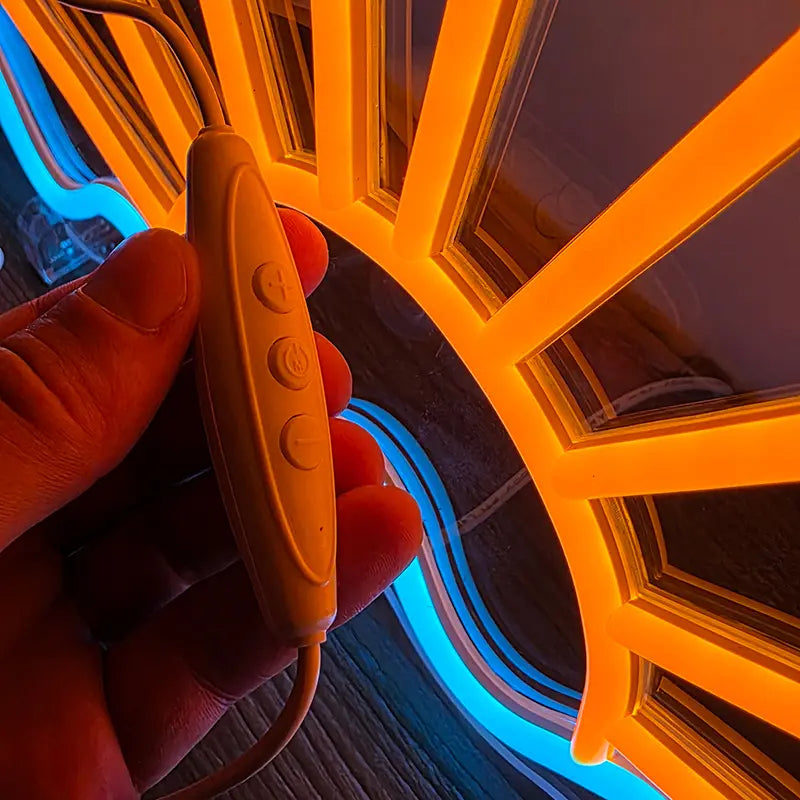 Sonne Horizont Neon LED Schild – Optimismus-Symbol als handgefertigtes Leuchtschild