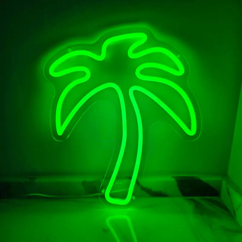Palme Neonschild – Tropical Deko für Restaurants und Pool-Lounges