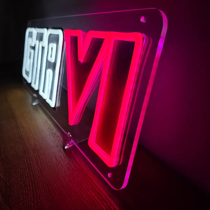 GTA VI Neon LED Schild – USB Leuchtschild | GTA 6 Gaming Deko
