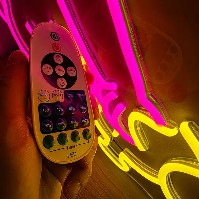 Best Friends Neon LED Sign – Dimmable with Remote | SpongeBob Wall Decor