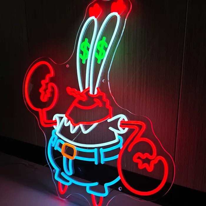 Schwammkopf Freaks Neon LED Schild – USB & 12V Leuchtschild | Schwammkopf Sammler Set