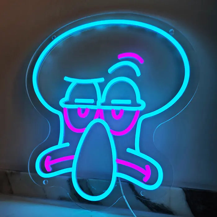 „Was los Junge“ Neon LED Schild – USB, dimmbar | SpongeBob Wanddeko