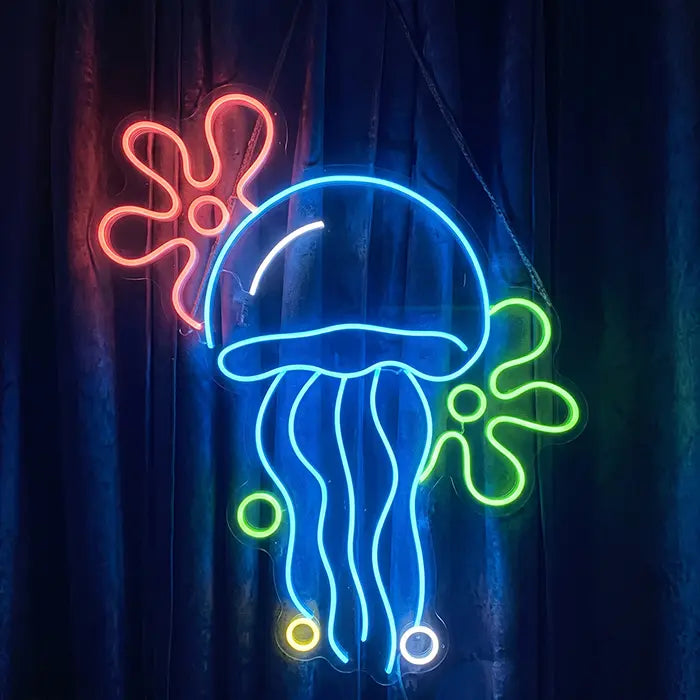 Qualle mit Blumenwolken XL 50cm (12V)