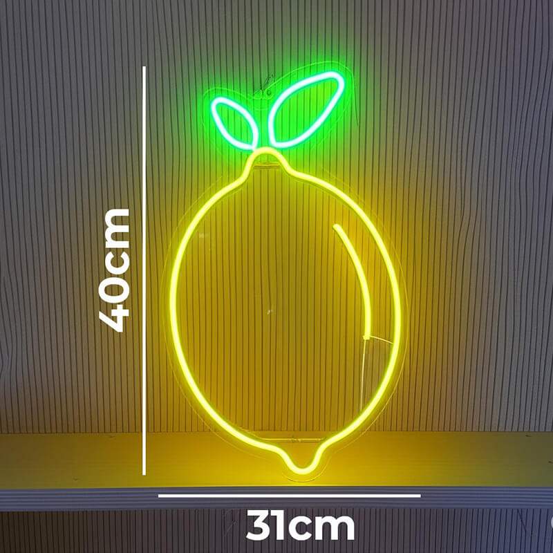 Zitrone LED Wanddeko – Geschenkidee für Frucht-Liebhaber und Hobbyköche