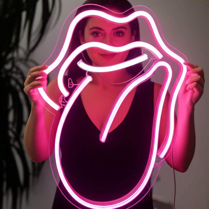 Einfach Frech Neon LED Schild beleuchtet in Pink – Mädchen Wanddeko