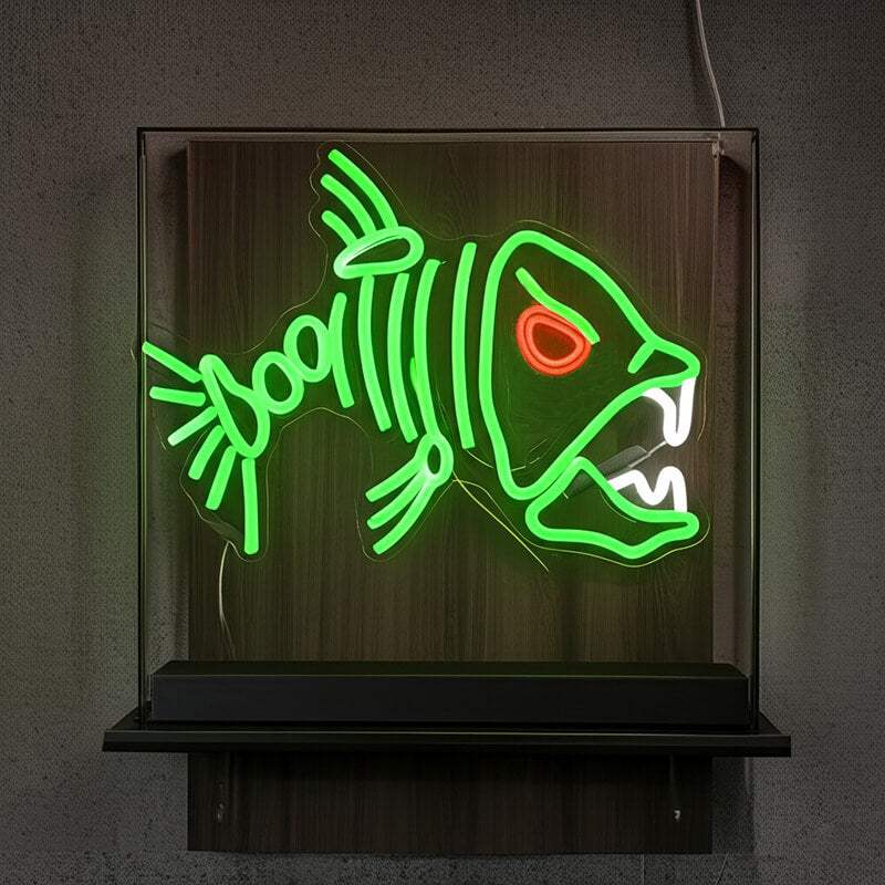 Piranha Neon LED Schild USB – wilder Eyecatcher fürs Mancave