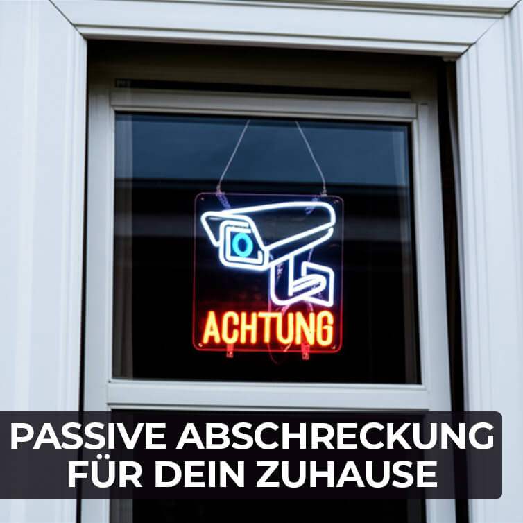 Videoüberwachung LED Schriftzug – Sicherheits-Deko für Parkhaus und Garage