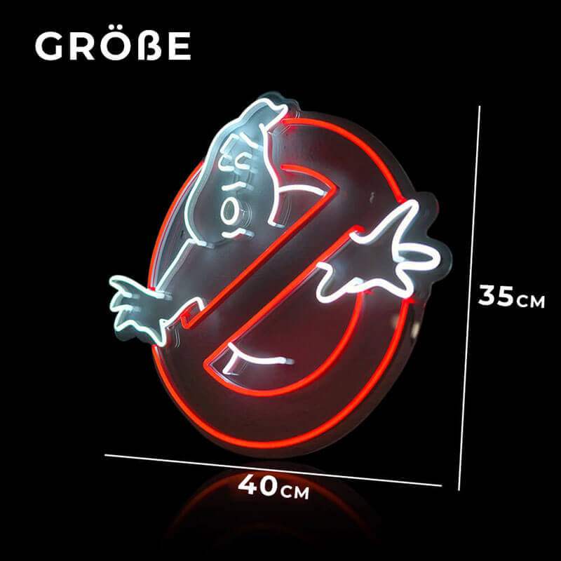 Ghostbusters Neon LED Schild – Jungenzimmer Filmfan Geschenk Idee