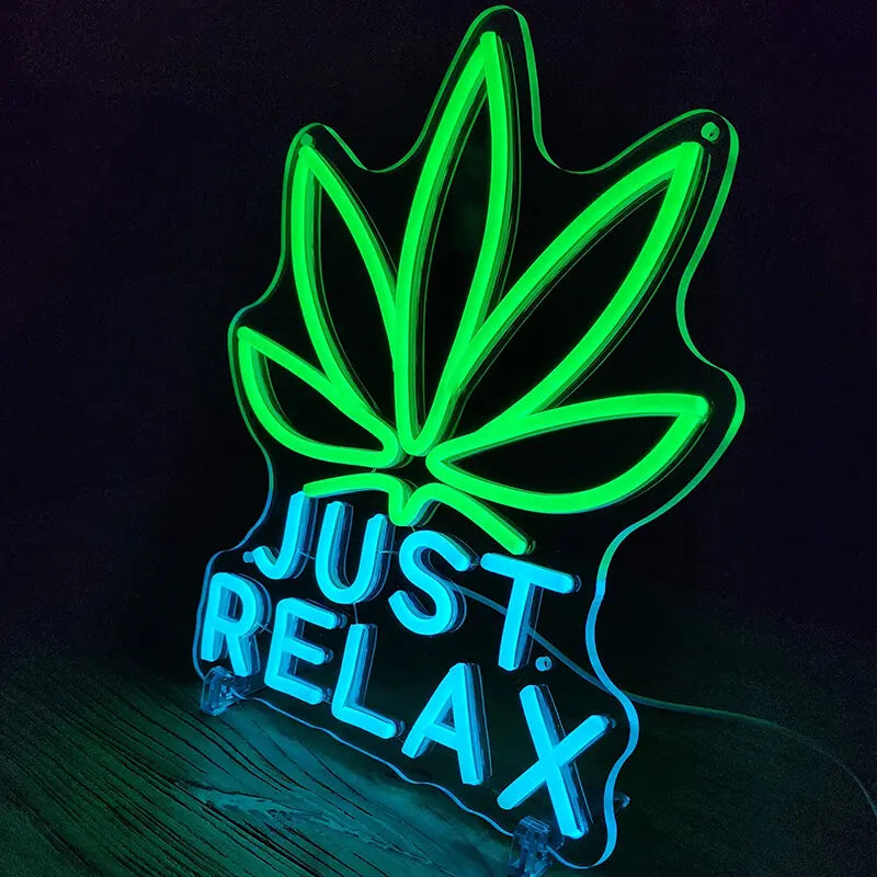 Just Relax Neon LED Schild – Sauna und Schwimmbad Bereich Beleuchtung