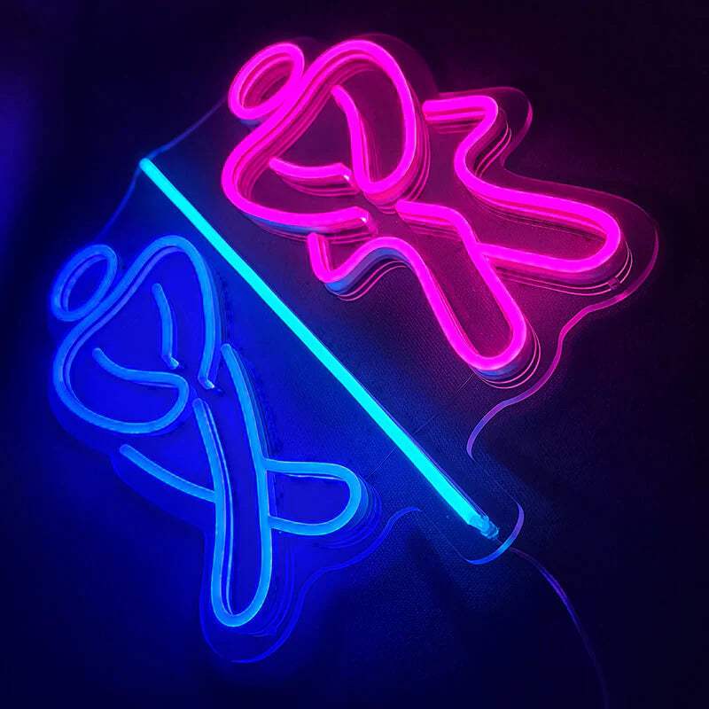 WC Schild M&W LED Schild 6mm Acrylplatte – Beschilderung für Bar und Lounge