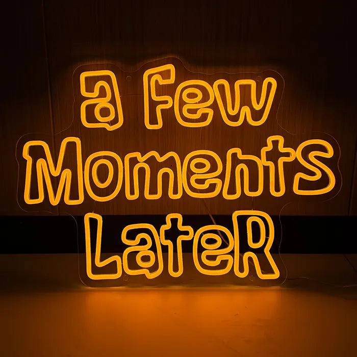 Moments Later Neon LED Sign – Dimmable with Remote | SpongeBob Wall Decor