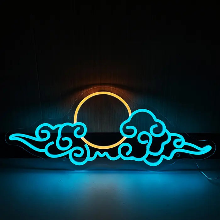 Anime Cloud Neon LED Sign – USB, Dimmable | Anime Room Wall Decor