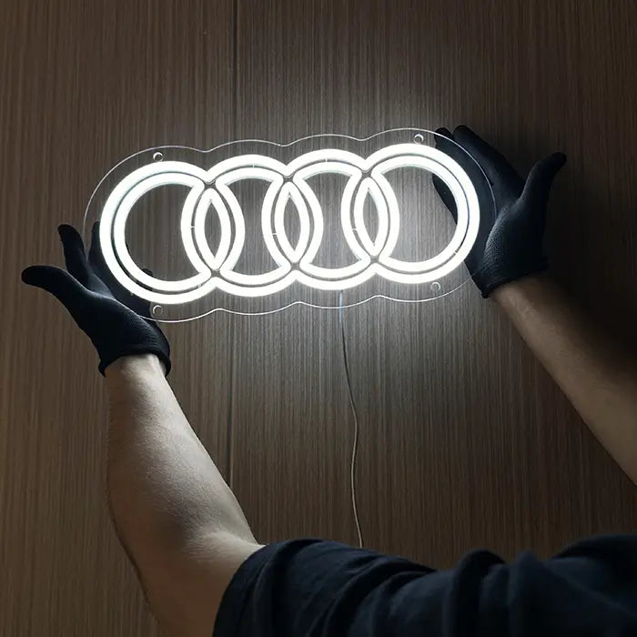 Car Garage Decor neon LED sign, product shot of the design switched on