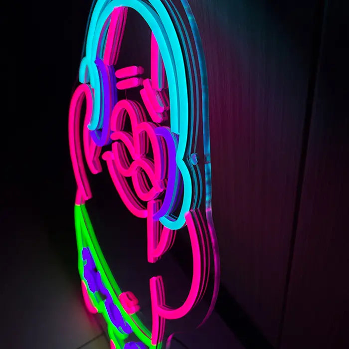 Patrick Music Neon LED Sign – Dimmable with Remote | SpongeBob Teen Room Decor