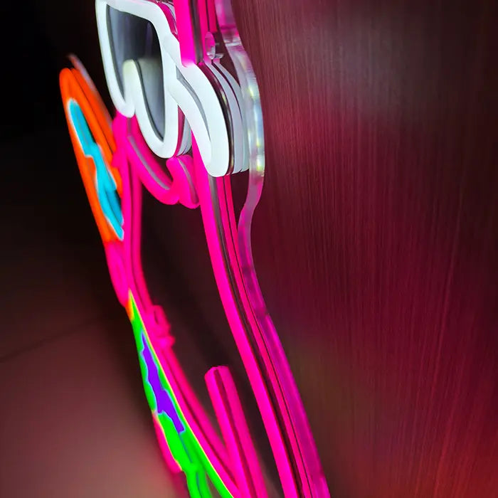 Patrick Surfer Neon LED Sign – Dimmable with Remote | SpongeBob Beach Decor