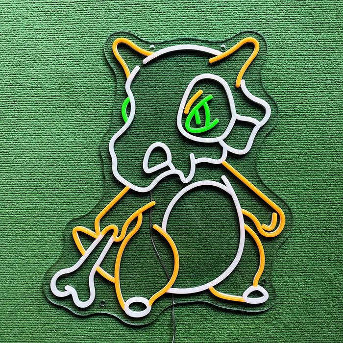 Neonová LED cedule Pokémon Cubone – Stmívatelné dálkovým ovladačem | Herní dekorace Pokémon