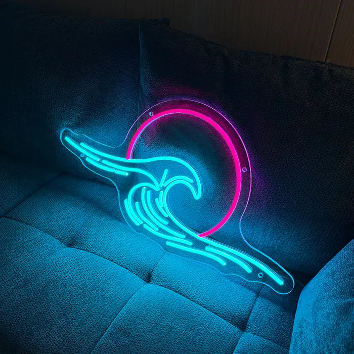 Japanese Sea Neon LED Sign – USB, Dimmable | Japan Wall Decor