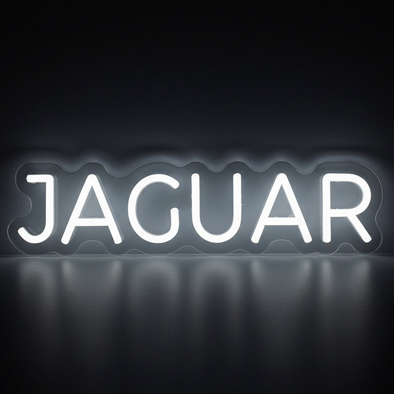 Jaguar Neon LED Schild USB – britische Eleganz Auto Wanddeko
