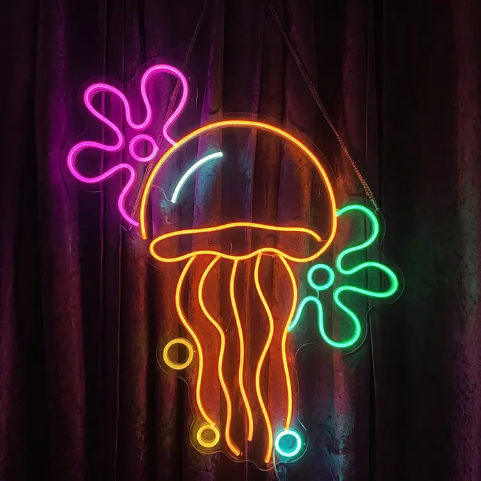 Qualle mit Blumenwolken XL 50cm (12V)