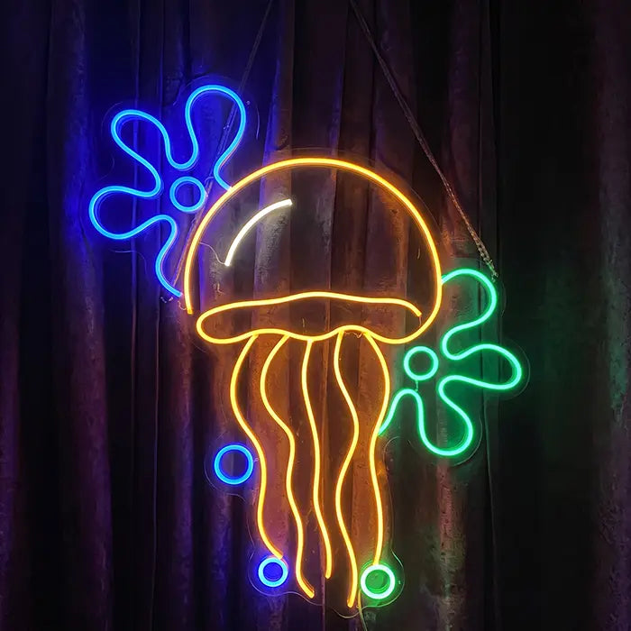 Qualle mit Blumenwolken XL 50cm (12V)