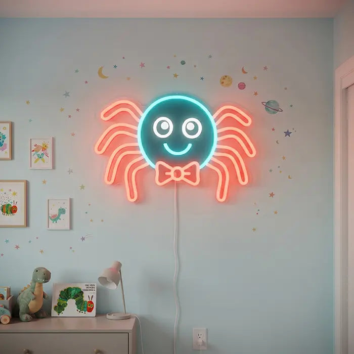 Happy Spuck Set Neon LED Schild – 9 Motive, dimmbar | Halloween Kinderzimmer Deko