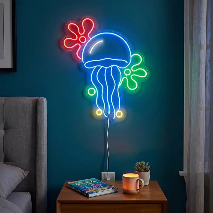 Qualle mit Blumenwolken XL 50cm (12V)