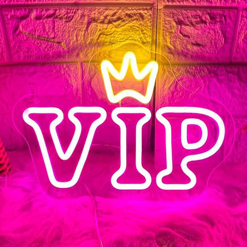 VIP Girl Neon LED Schild USB – Glamour Deko fürs Mädchenzimmer