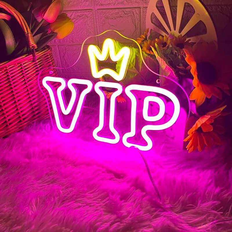VIP Girl Leuchtschild – Selbstbewusstsein-Deko für Beauty-Salon