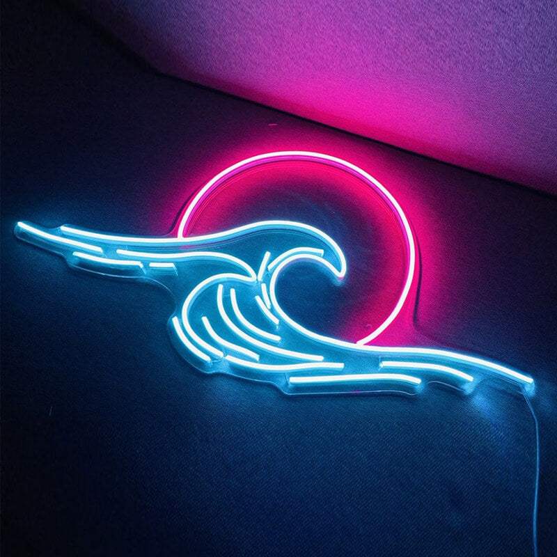 Japanisches Meer Neon LED Schild USB – Tea Room und japanisches Café Deko