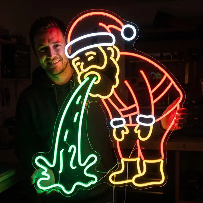 Kotzender Weihnachtsmann XL 60cm (12V)