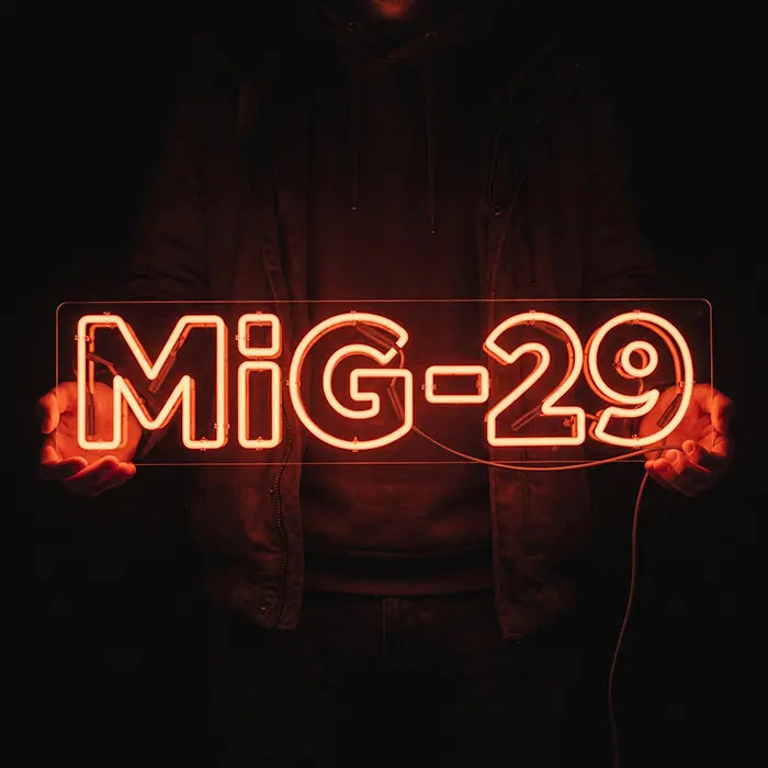 MiG-29 Fighter Jet Set Neon LED Sign – 4 Designs, Dimmable | Aviation Decor