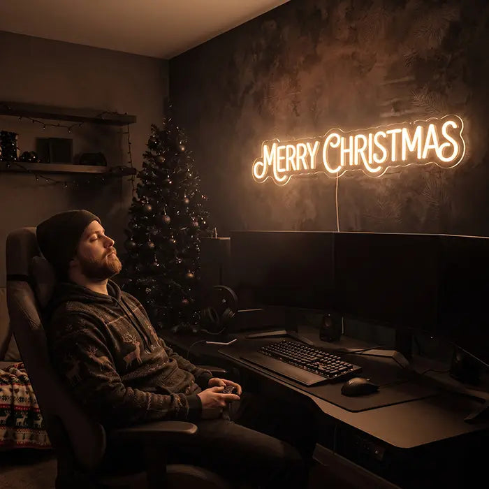 Marry Christmas in Warm Weiß 50cm (USB)