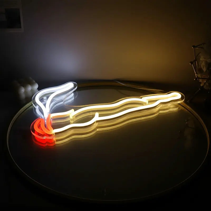 Joint Dübel Neon LED Schild dimmbar 9 Stufen USB – Raucher Lounge Beleuchtung