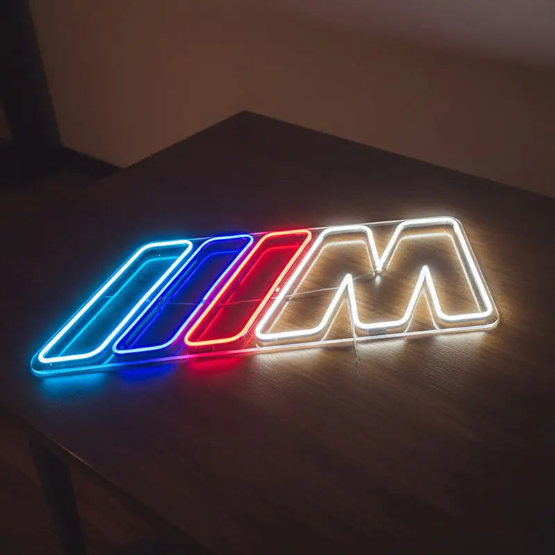 BMW M Power LED Leuchtschild beleuchtet – Wanddeko fürs Gaming-Zimmer