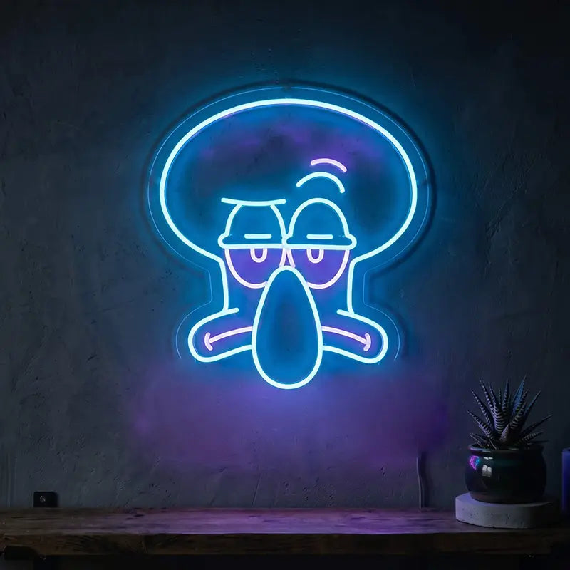 Bikini Bottom Freaks Neon LED Schild – XL Cartoon-Kollektion mit Fernbedienung