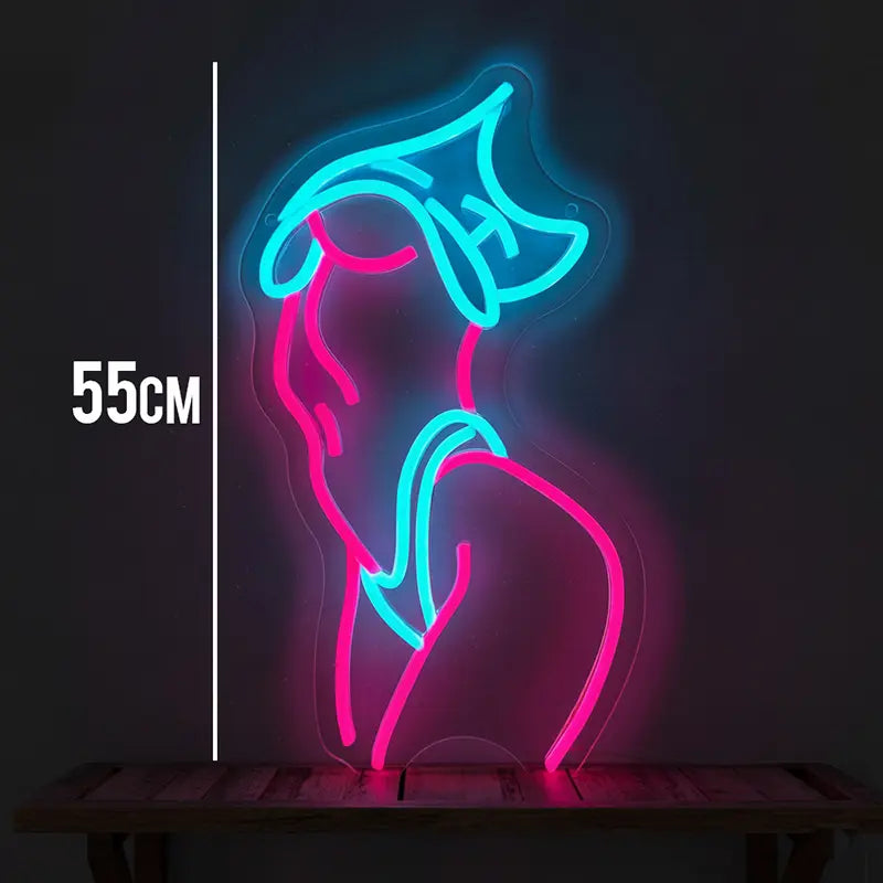 Dreambody Neon LED Schild Pink – moderne Wohnzimmer Kunst Beleuchtung