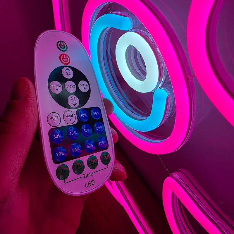 Pummeluff Gaming Setup Deko LED Schild 6mm Acrylplatte – Pink Pokémon Wandbild