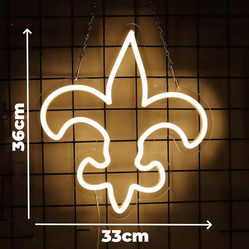 Fleur-de-lis Neon LED Schild – Pfadfinder und Symbol Liebhaber Wanddeko