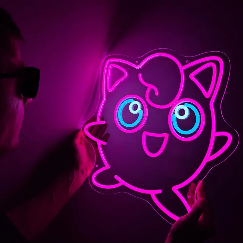Jigglypuff Pokémon Neon Sign LED Leuchtschild beleuchtet – Pink Wanddeko