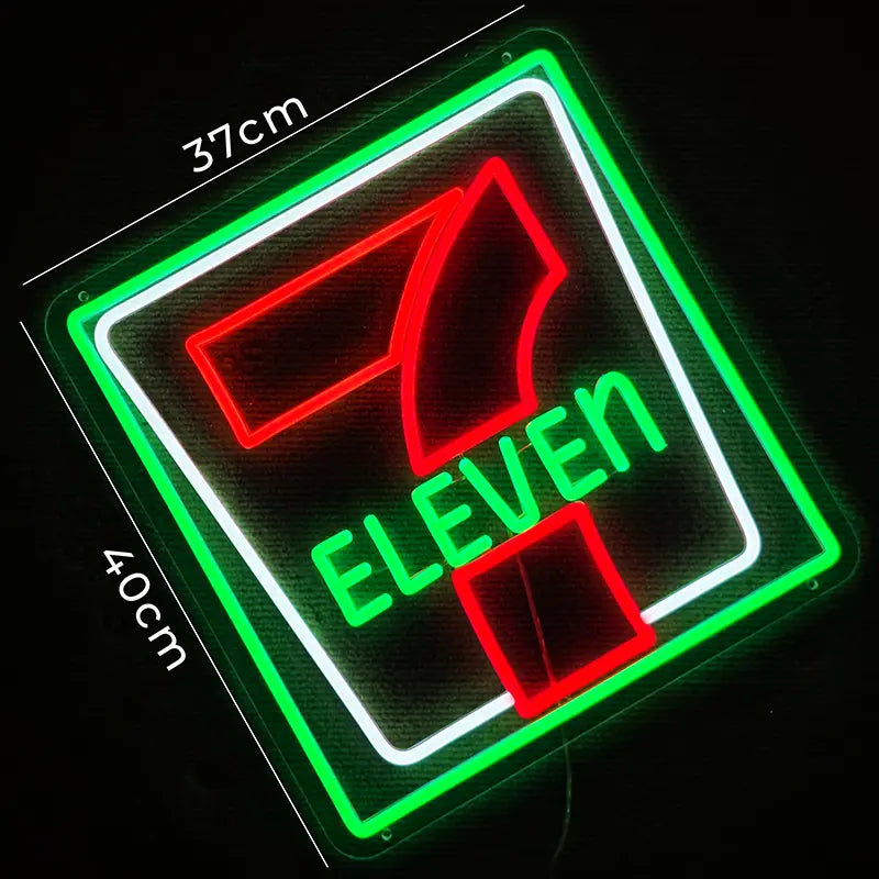 7-Eleven Retro Neon LED Schild – 12V Leuchtschild | Retro Logo Wanddeko