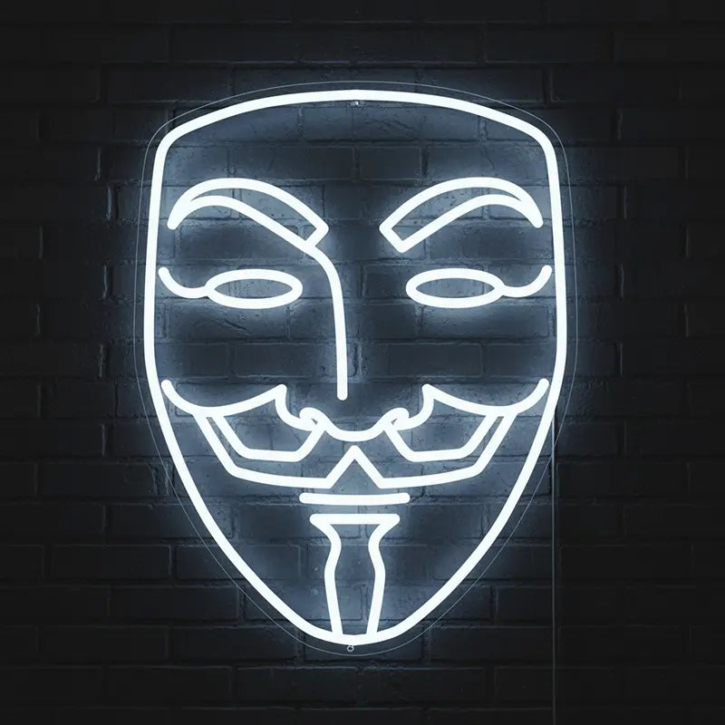 V wie Vendetta Neon LED Schild dimmbar – 9 Stufen USB auf 6mm Acrylplatte