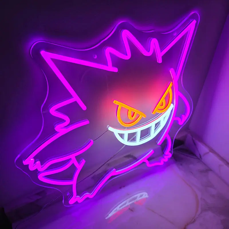 Gengar Epic Neon Pokémon Grin – Wanddeko fürs Anime-Zimmer
